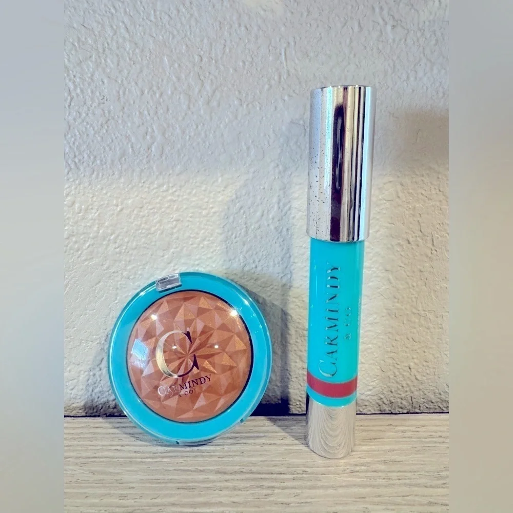 Carmindy and Co.Bundle. Travel Bronzer and lipstick. New.